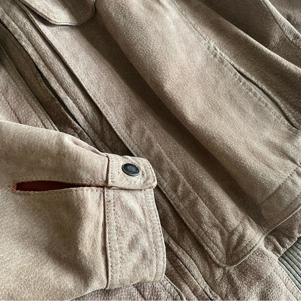 Vintage 90s Authentic Suede Jacket Mens Size 38 - Picture 4 of 10